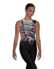 Scribble Sleeveless Open Back Unitard - Hamilton Theatrical