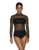 Barbed Wire LS Tneck Mesh Leotard with Bandeau and Panty - Hamilton Theatrical