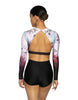 Black Roses LS Triangle Back Crop Top - Hamilton Theatrical