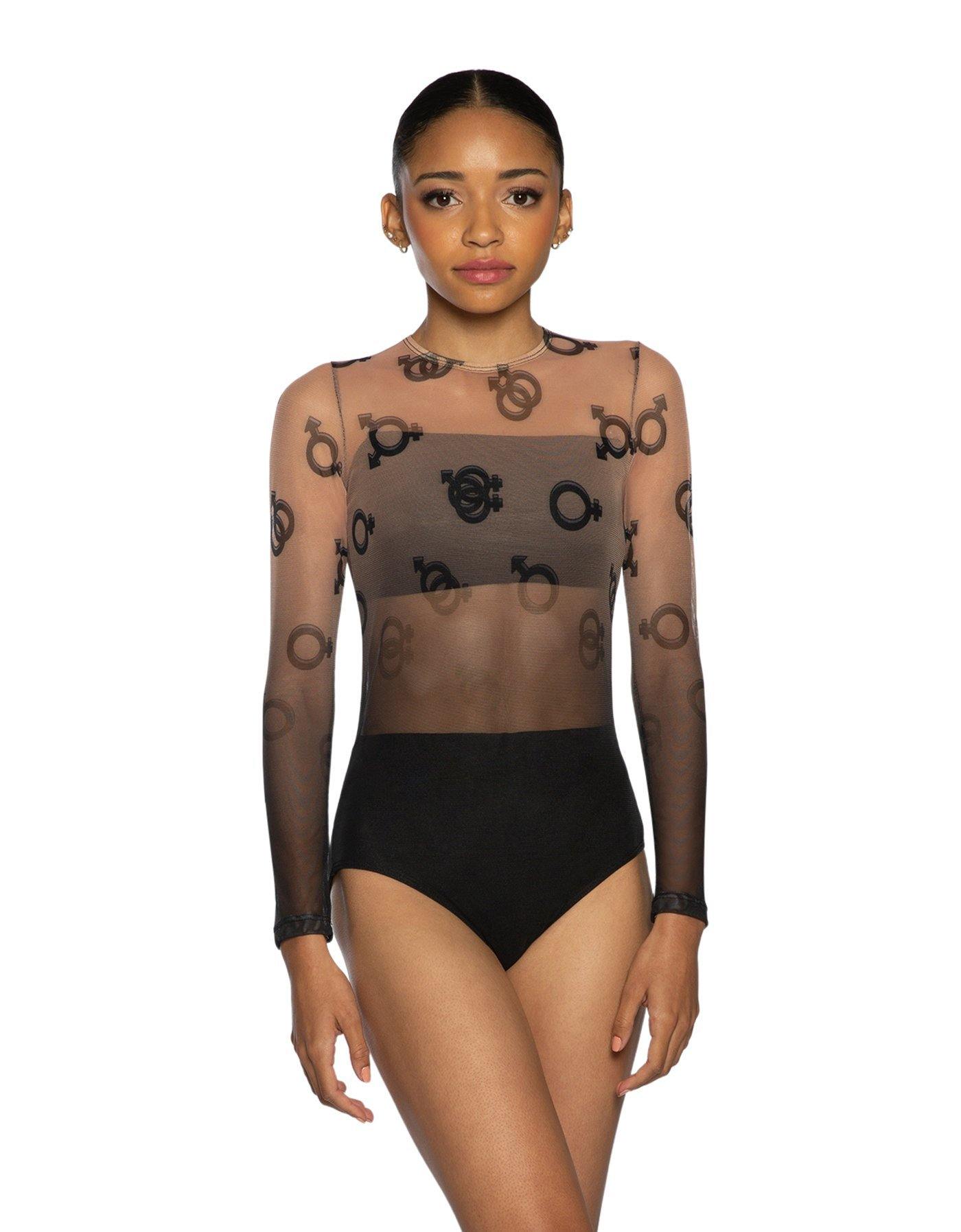 Gender LS Mesh Leotard with Bandeau and Panty - Hamilton Theatrical