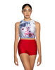 Flower Haze Sleeveless Crop Top - Hamilton Theatrical