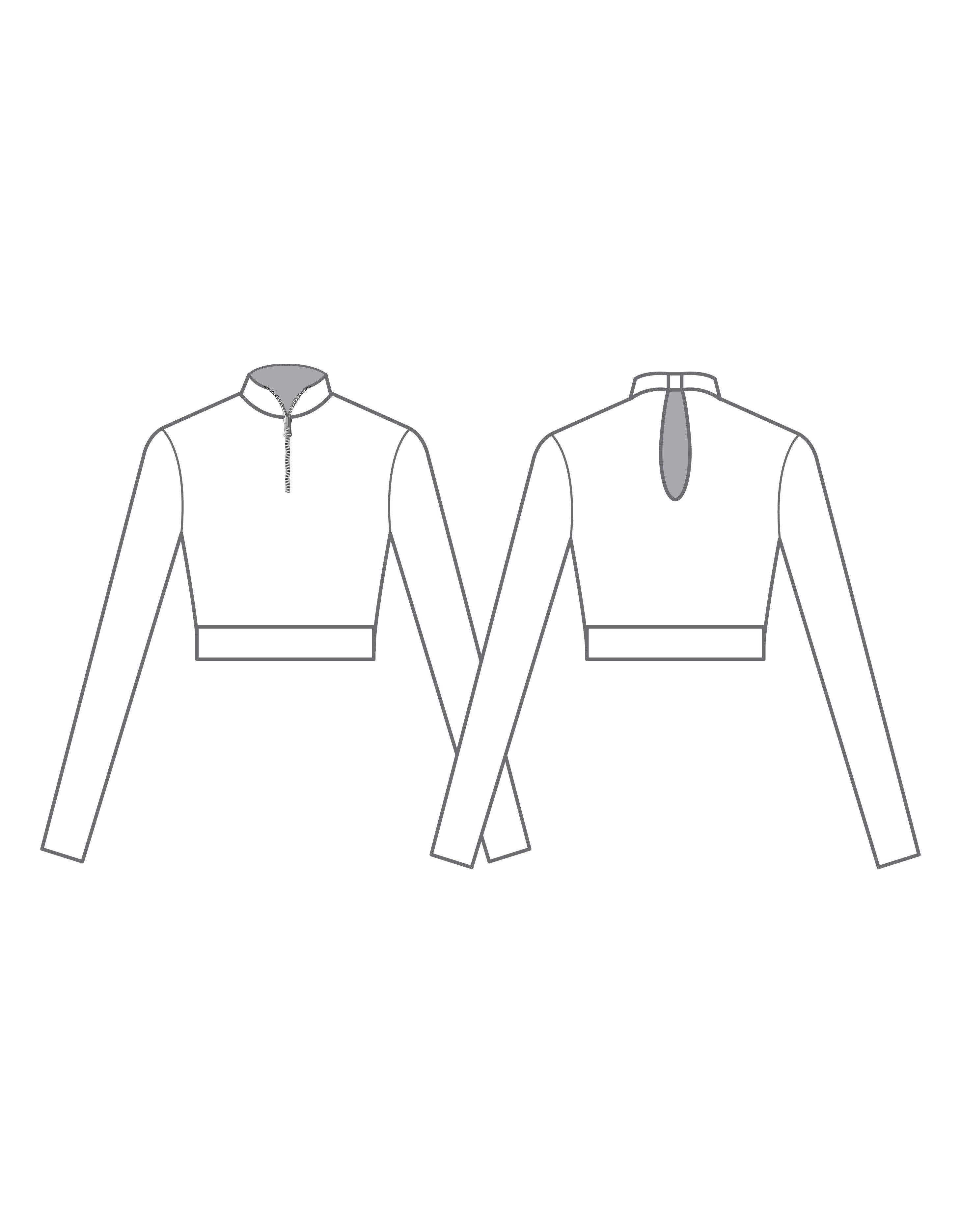 Infinite Zipper Front Crop Top - Hamilton Theatrical