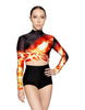 Lava LS Tneck Triangle Back Crop Top - Hamilton Theatrical