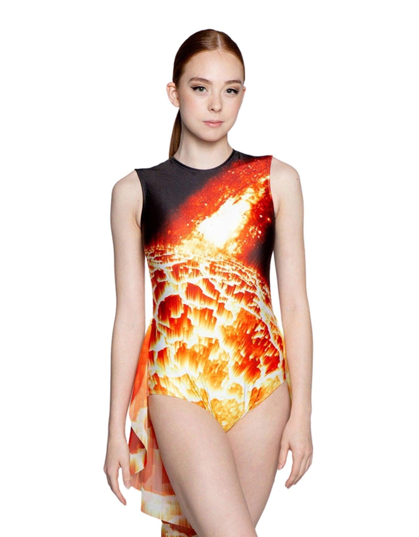 Lava Sleeveless Circle Back Leotard - Hamilton Theatrical