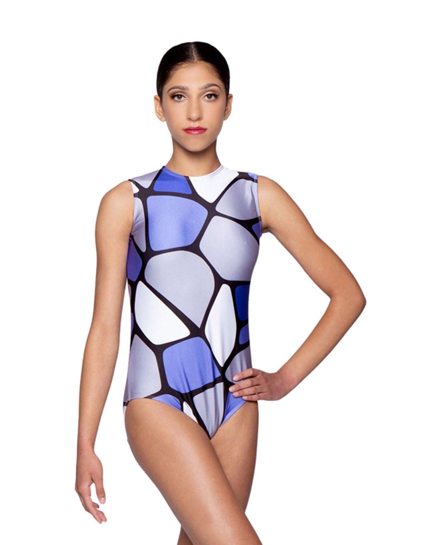 Mondrian Sleeveless Circle Back Leotard - Hamilton Theatrical