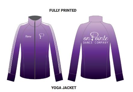 On Pointe Dance Academy Stripes Yoga Jacket