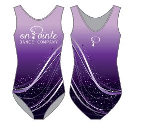 Custom  On Pointe Academy Gym Inked Lycra Tank Leotard