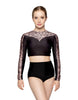 Romance LS Triangle Back Crop Top - Hamilton Theatrical