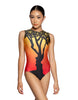 We Are One Sleeveless Circle Back Leotard